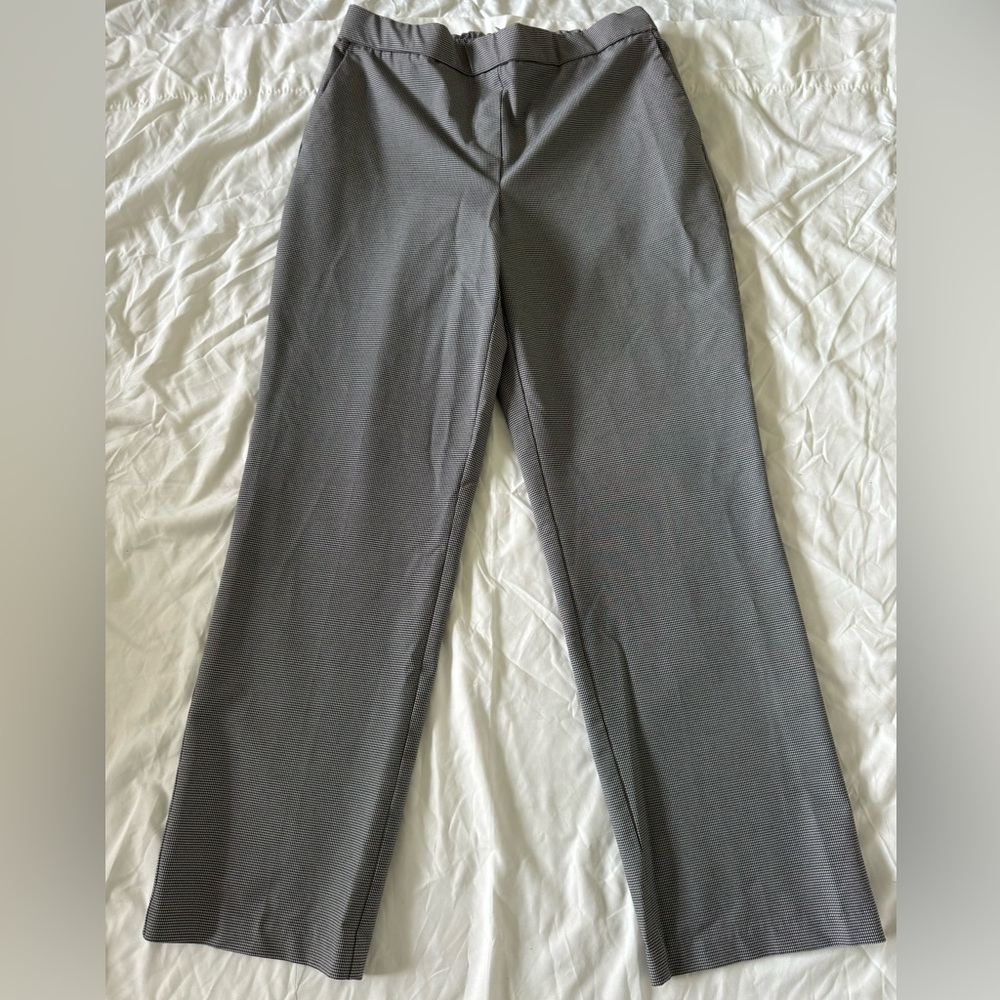 Grey & Black Work Pants. Size 10. Elastic waste.